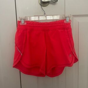 Athleta neon athletic running shorts